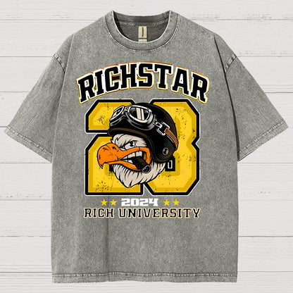 Rich Star Graphic Print Vintage Distressed T-shirt