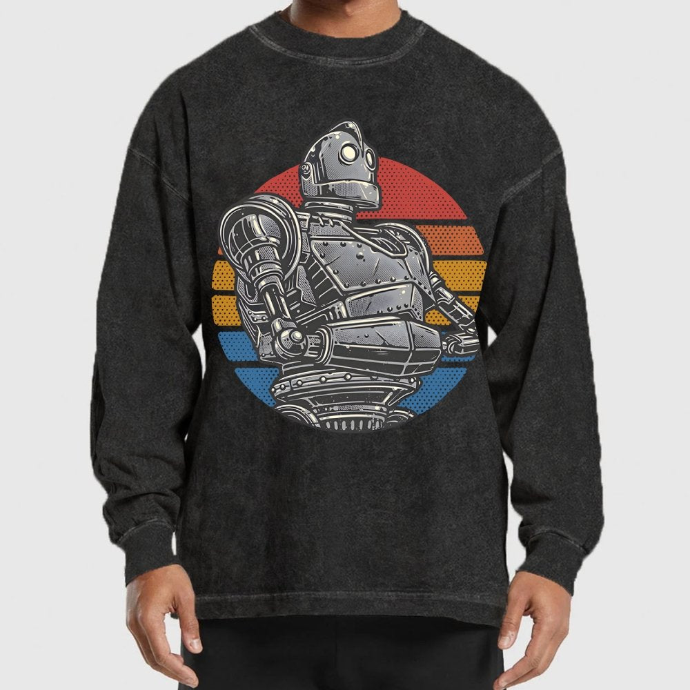 Retro Giant Washed Long Sleeve Tee