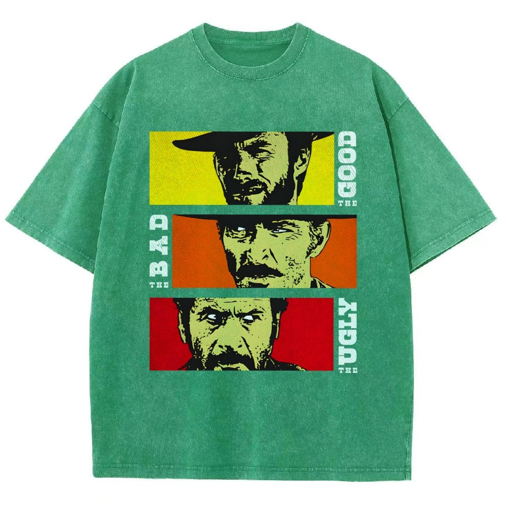 The Good The Bad The Ugly Cat   Vintage Distressed T-shirt