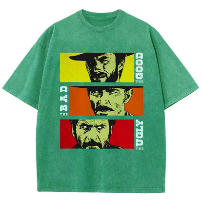 The Good The Bad The Ugly Cat   Vintage Distressed T-shirt