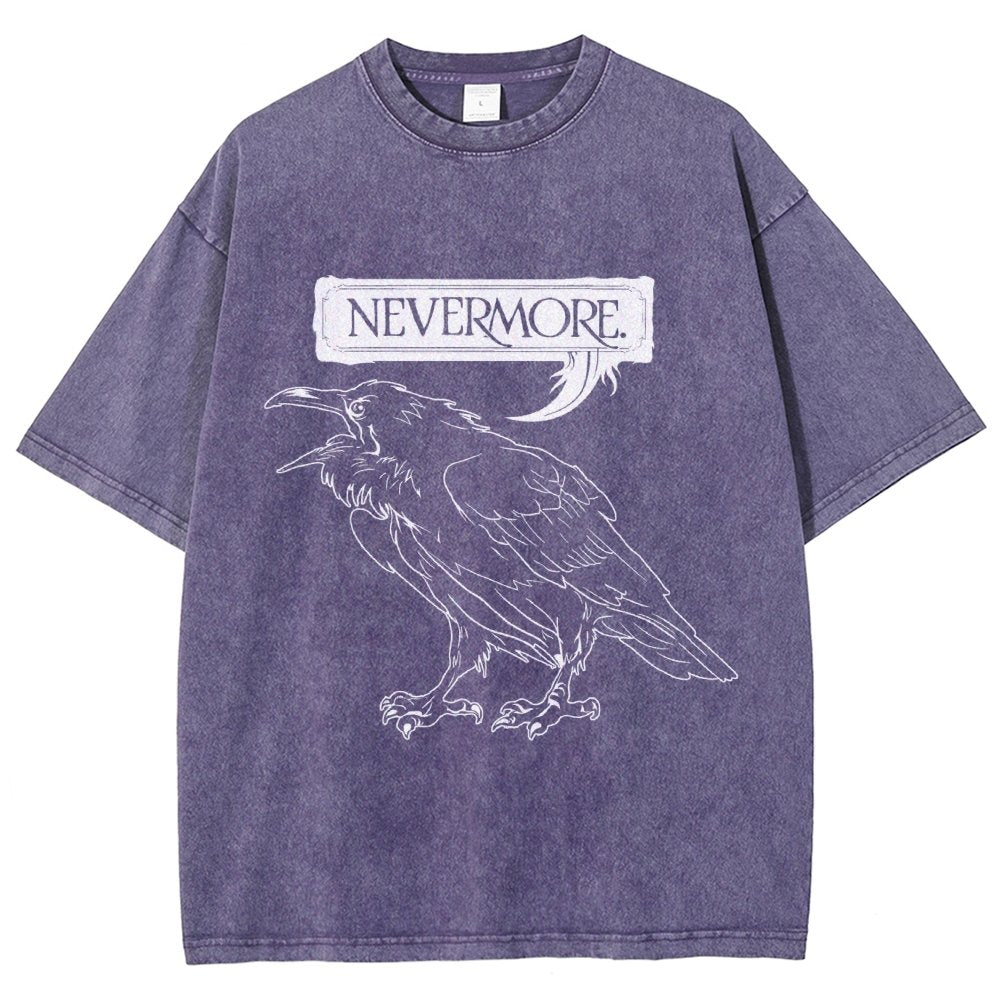 Nevermore Raven Vintage Distressed T-shirt