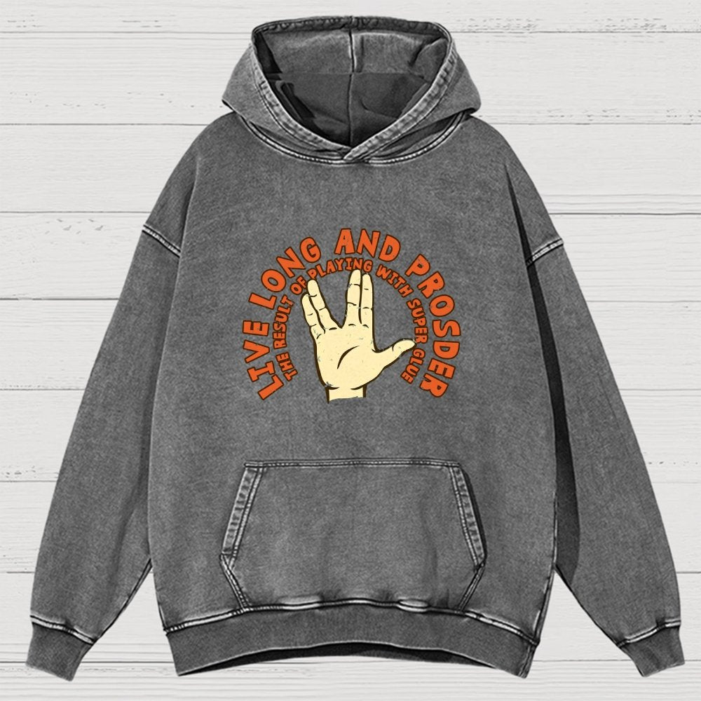 The Result Of Playing With Super Glue Vintage Distressed Hoodie