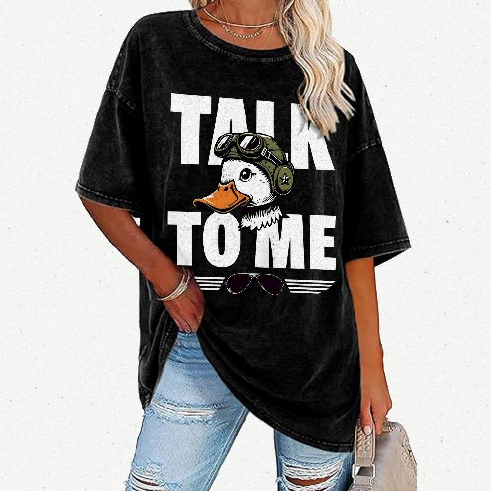 Talk To Me. Vintage Distressed T-shirt