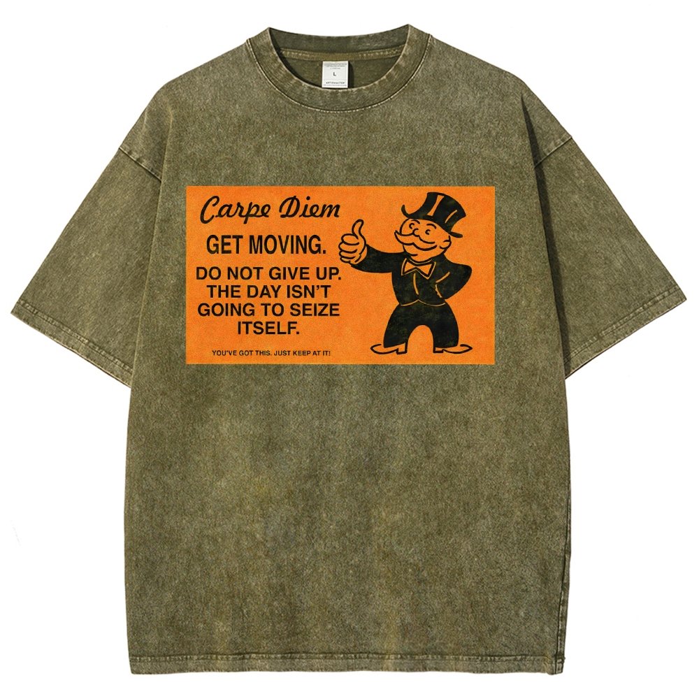 Carpe Diem Card Vintage Distressed T-shirt