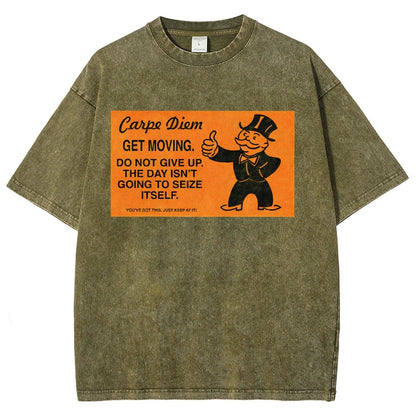 Carpe Diem Card Vintage Distressed T-shirt