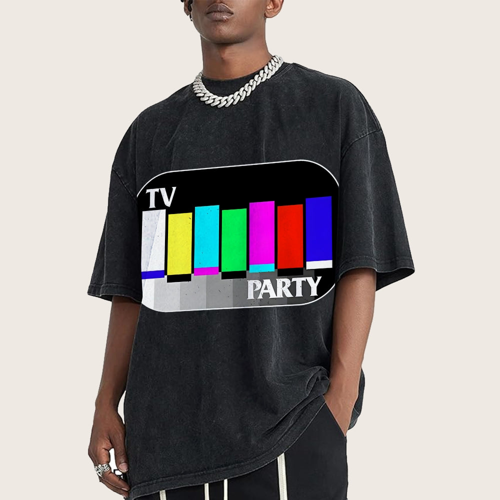 TV Party Vintage Distressed T-shirt
