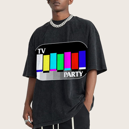 TV Party Vintage Distressed T-shirt