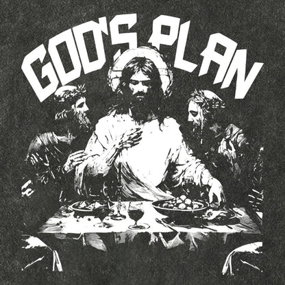 Unisex God's Plan Vintage Distressed T-shirt