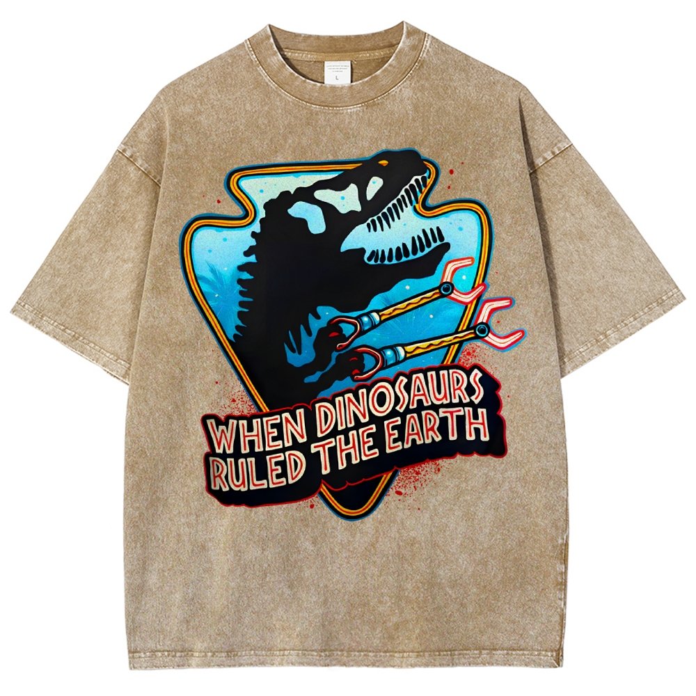 When Dinosaurs Ruled The Earth Vintage Distressed T-shirt