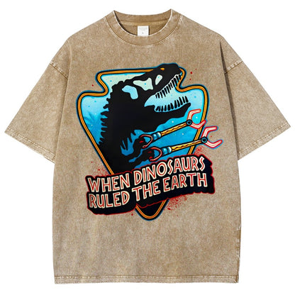 When Dinosaurs Ruled The Earth Vintage Distressed T-shirt