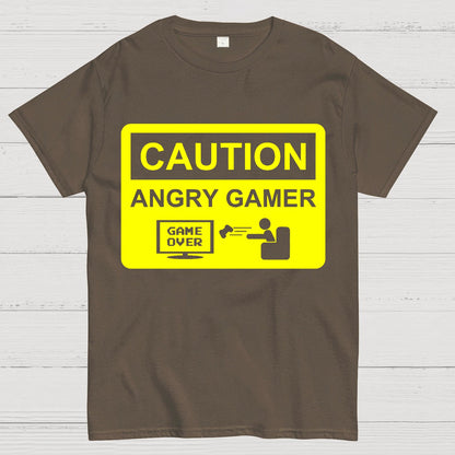 CAUTION ANGRY GAMER Geek T-Shirt