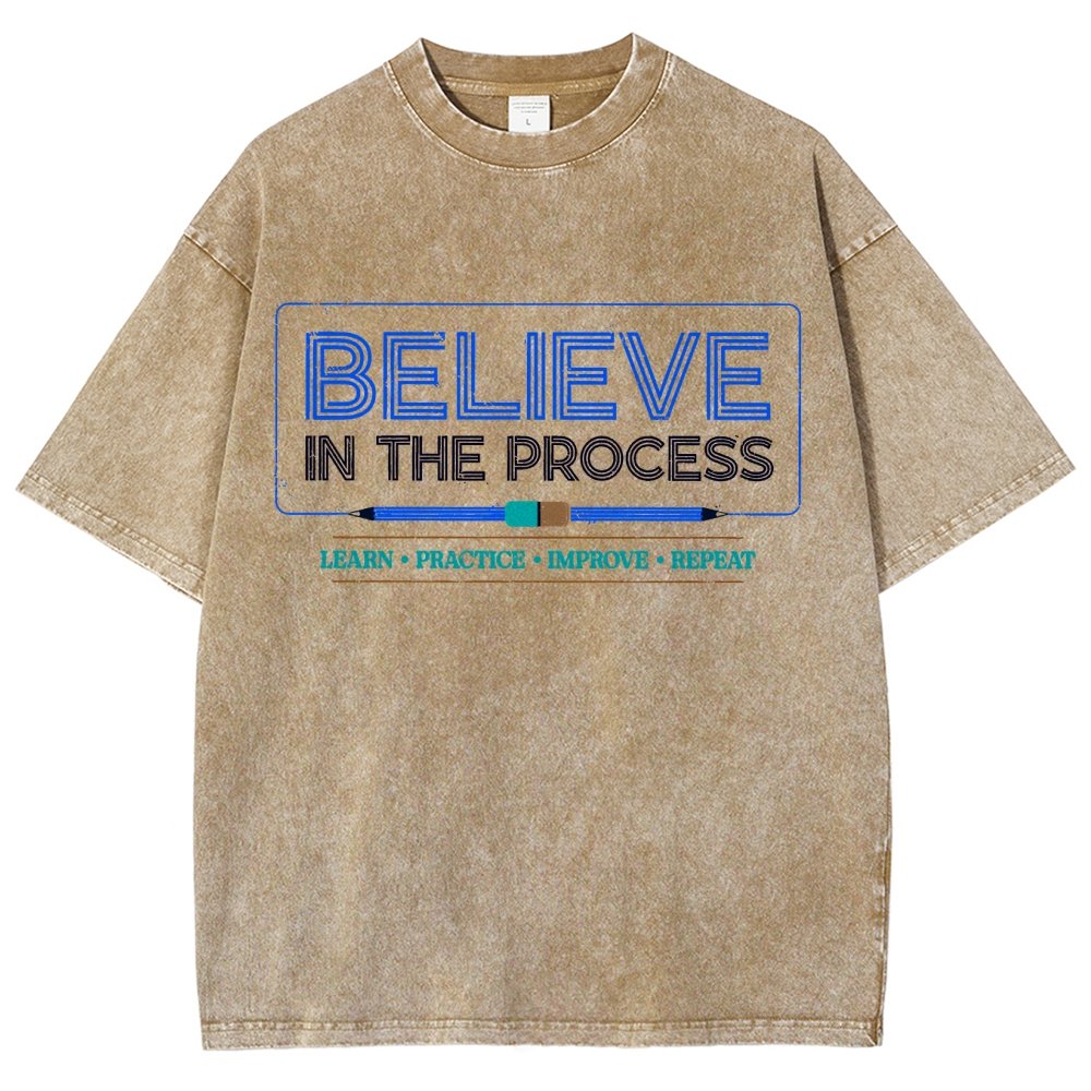 Believe in the Process Vintage Distressed T-shirt