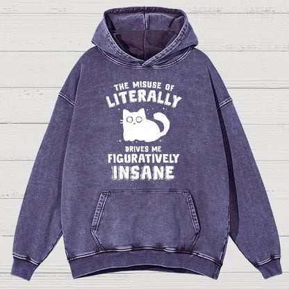 Figuratively Insane Vintage Distressed Hoodie