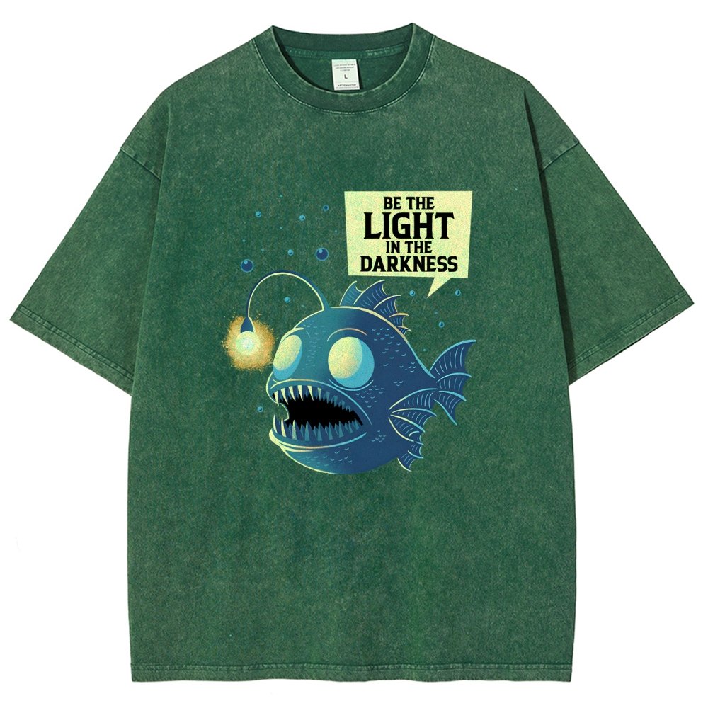 Funny Anglerfish Vintage Distressed T-shirt