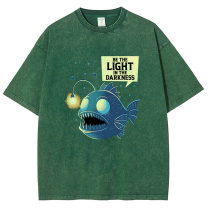 Funny Anglerfish Vintage Distressed T-shirt