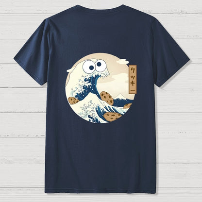 Cookiegawa Wave Nerdy Front And Back Printing Geek T-Shirt