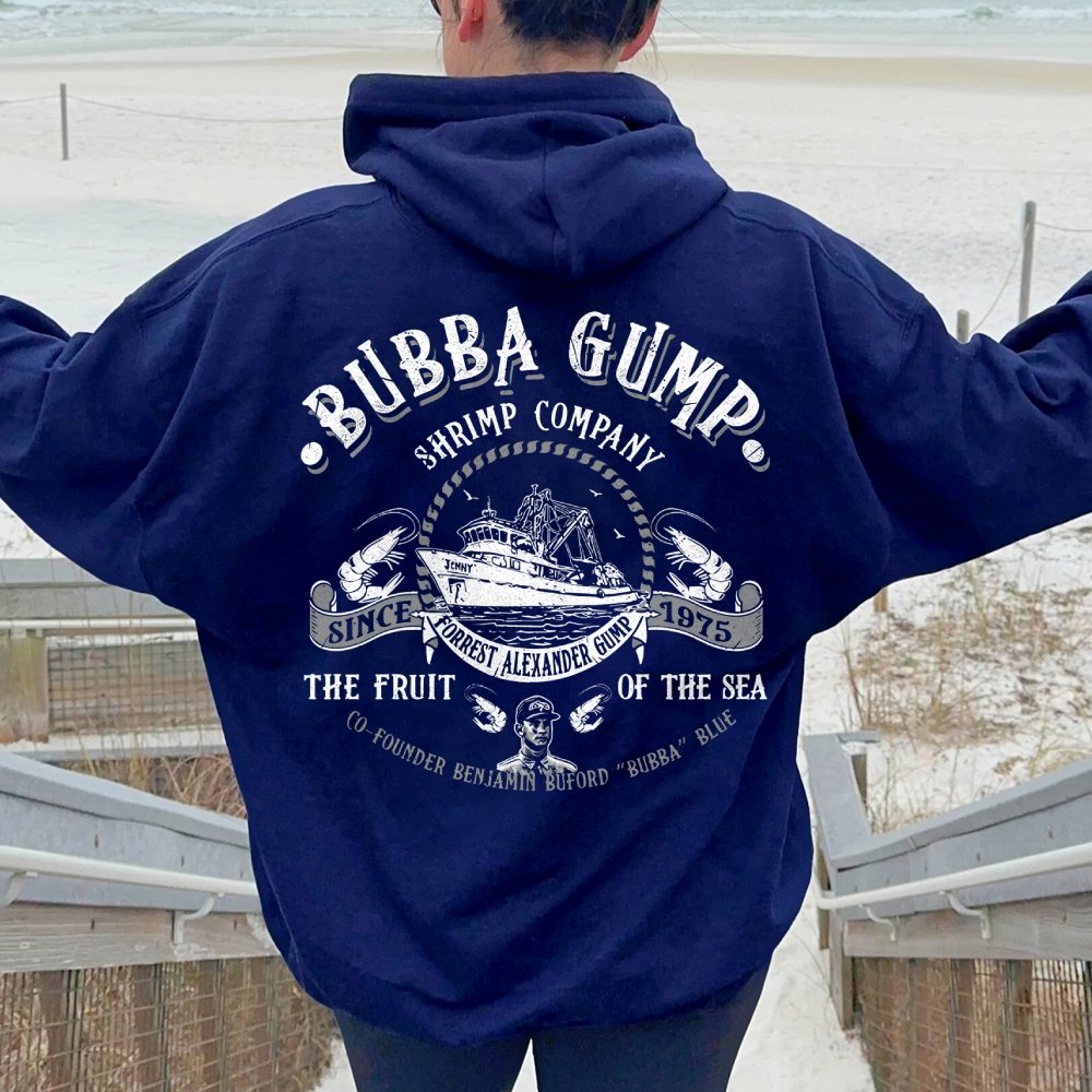 The Fruit Of The Sea Printed Back Unisex Cotton Hoodie