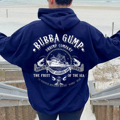 The Fruit Of The Sea Printed Back Unisex Cotton Hoodie