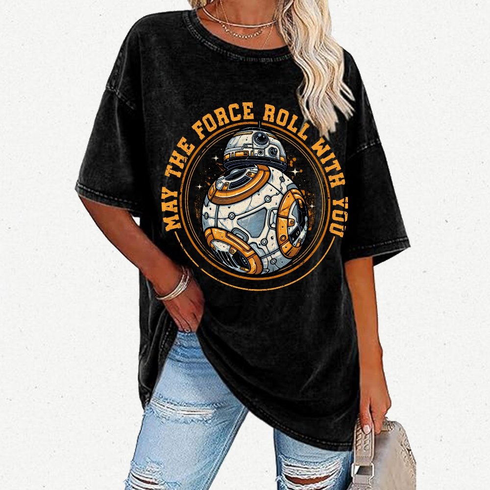 May the power roll with you Vintage Distressed T-shirt