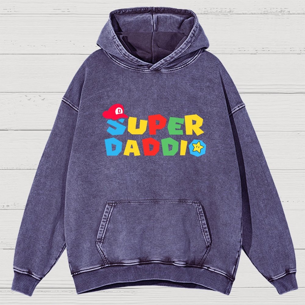 Super Daddio Vintage Distressed Hoodie