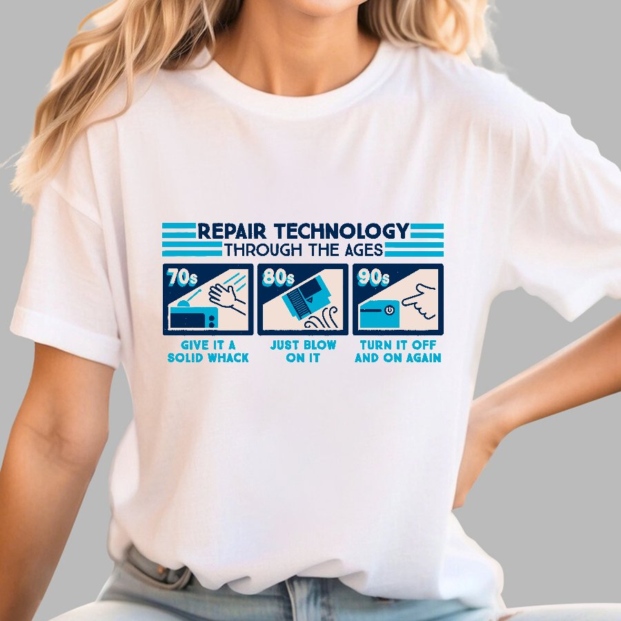 Repair Technology Through the Ages Geek T-Shirt