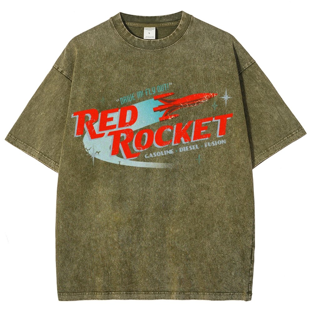 Red Rocket Vintage Distressed T-shirt