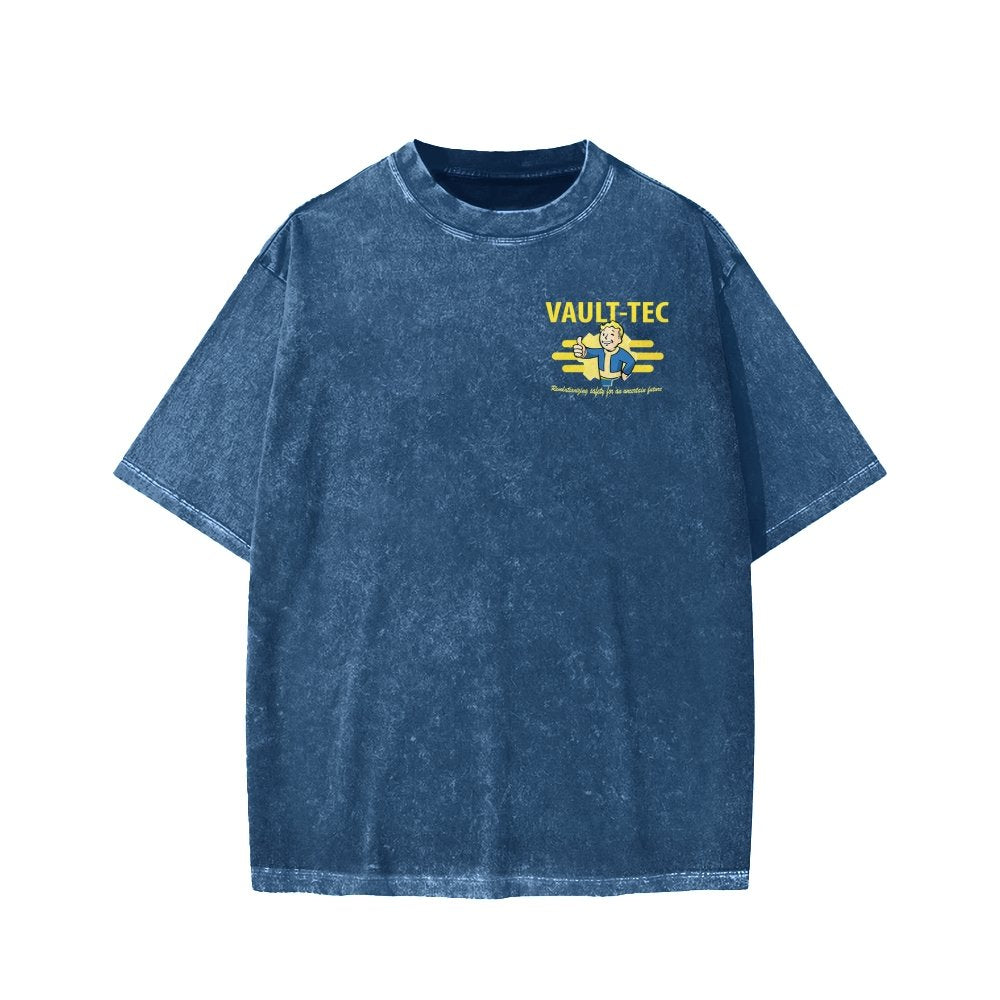 Eternal War Front And Back Printing Washed T-shirt
