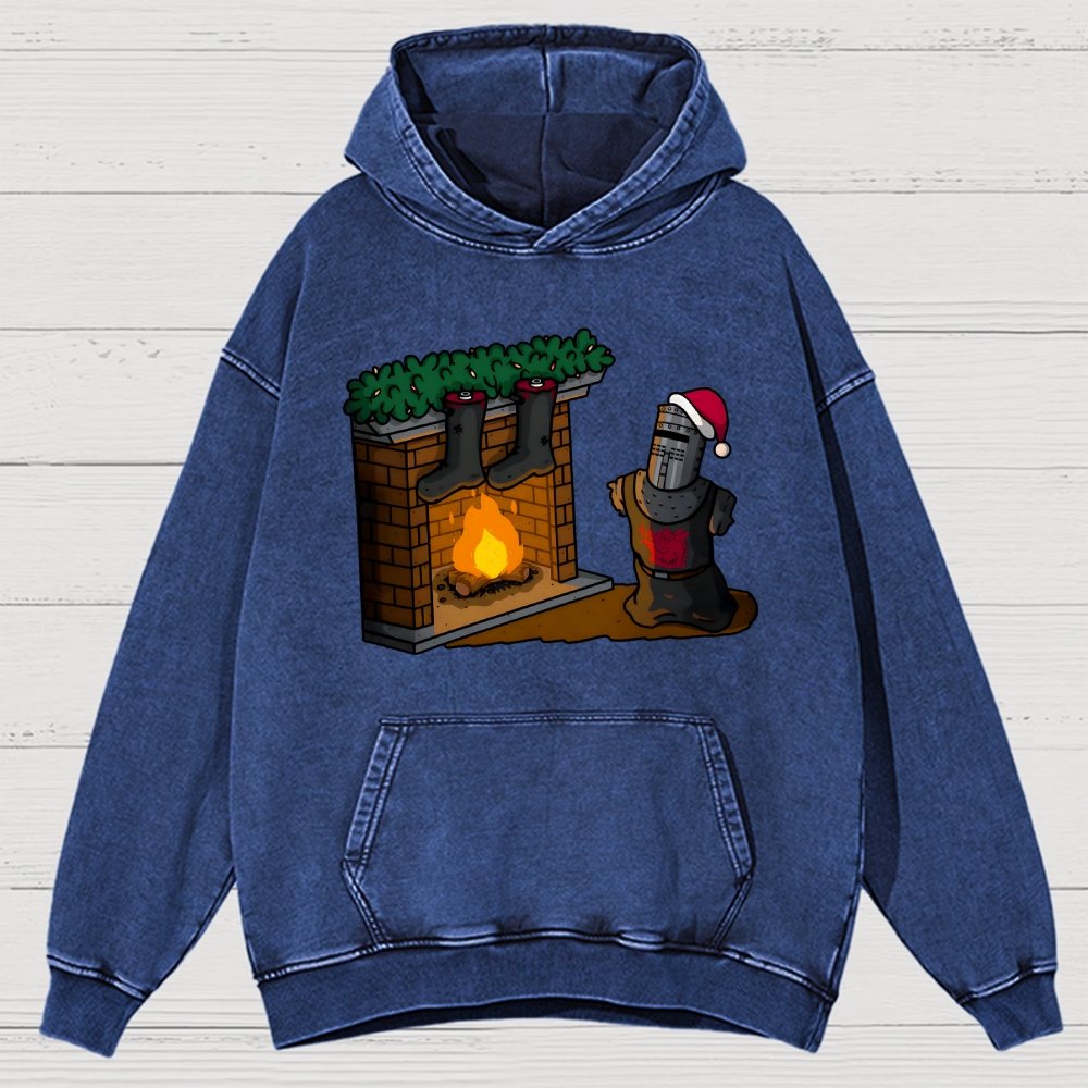 Black Knight Christmas Vintage Distressed Hoodie