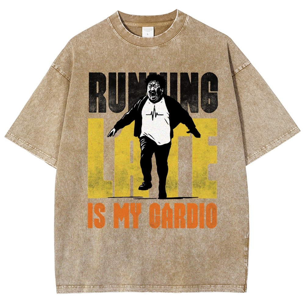 Running Late Is My Cardio Vintage Distressed T-shirt