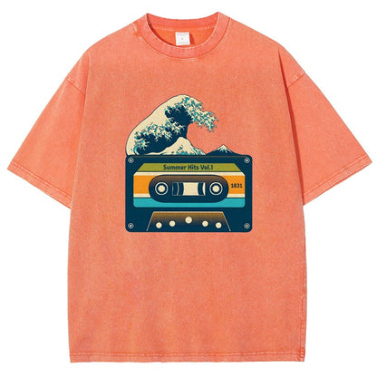 Summer Hits Of Kanagawa Cassette Vintage Distressed T-shirt