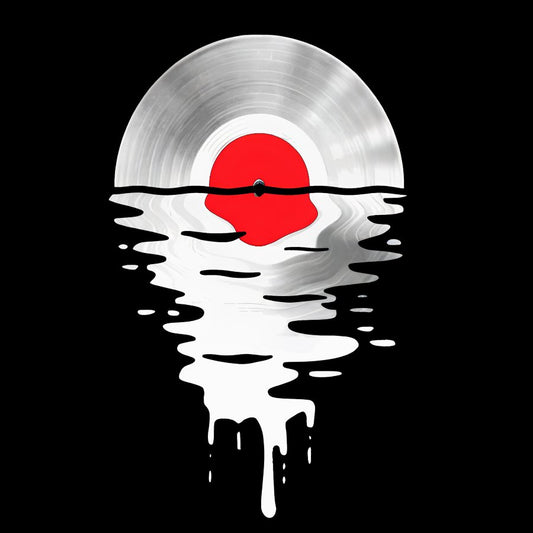 Vinyl LP Music Record Sunset Red Geek Cotton Sweatshirt