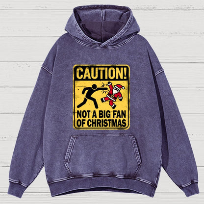 Christmas Caution Vintage Distressed Hoodie