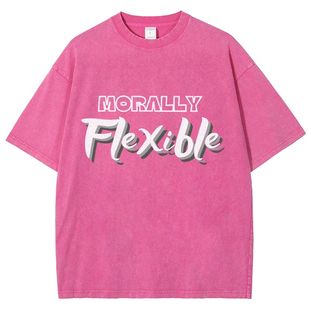 Morally Flexible Vintage Distressed T-shirt