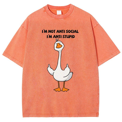 I’M Not Antisocial I’M Antistupid Vintage Distressed T-shirt