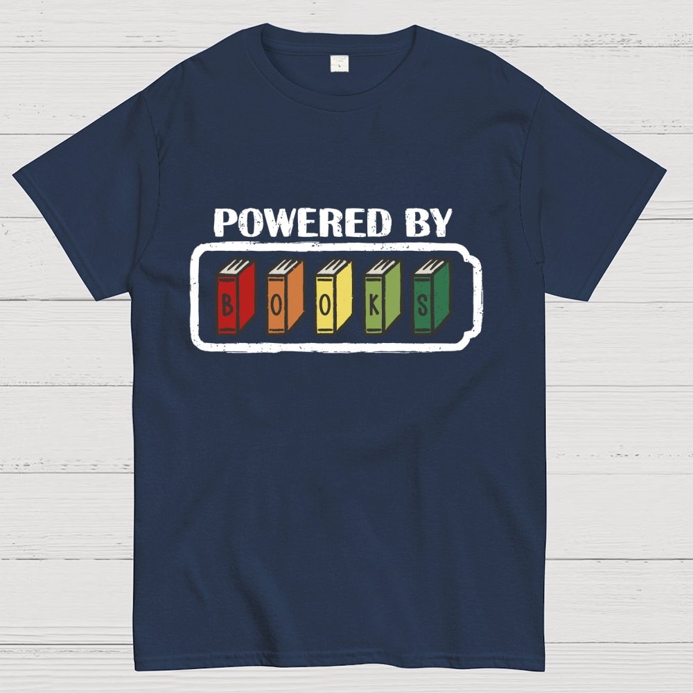 Powered by Books Geek T-Shirt