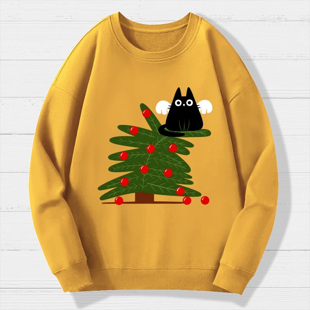 Angel Kitty Geek Cotton Sweatshirt