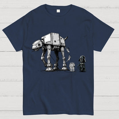 Galactic Robot Dog Walks And Poops Geek T-Shirt