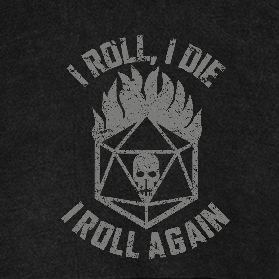 I Roll Again Geeky Vintage Distressed Hoodie