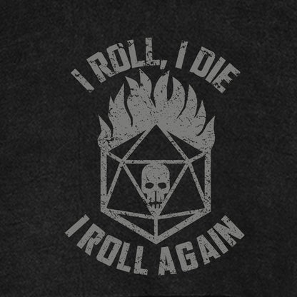 I Roll Again Geeky Vintage Distressed Hoodie