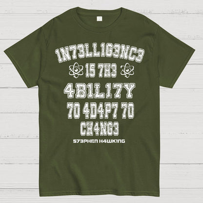 Stephen Hawking Intelligence Science Geek T-Shirt