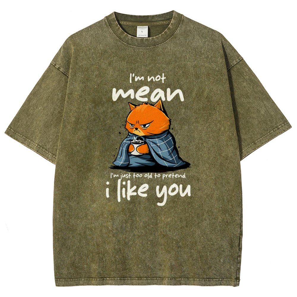 I Am Not Mean Vintage Distressed T-shirt