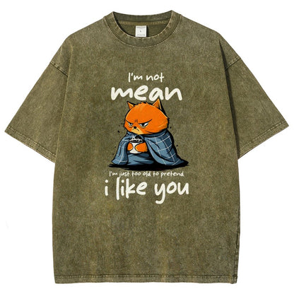 I Am Not Mean Vintage Distressed T-shirt