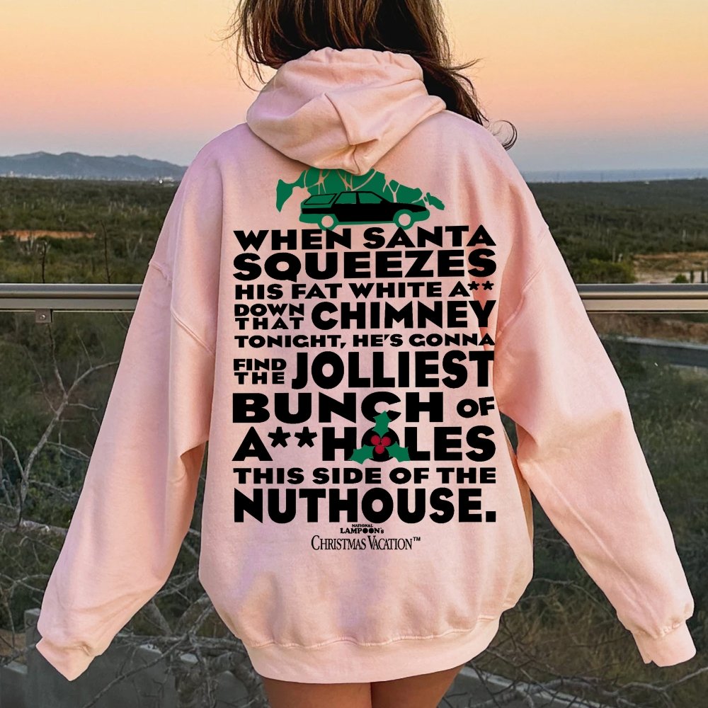 Christmas Vacation: Jolliest Bunch Geek Printed Back Cotton Hoodie