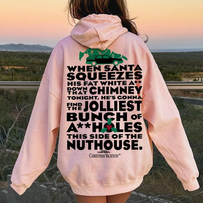 Christmas Vacation: Jolliest Bunch Geek Printed Back Cotton Hoodie