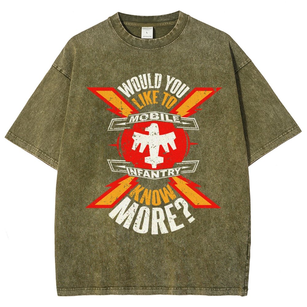 Would You Like to know more? Vintage Distressed T-shirt