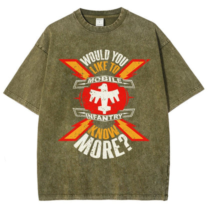 Would You Like to know more? Vintage Distressed T-shirt