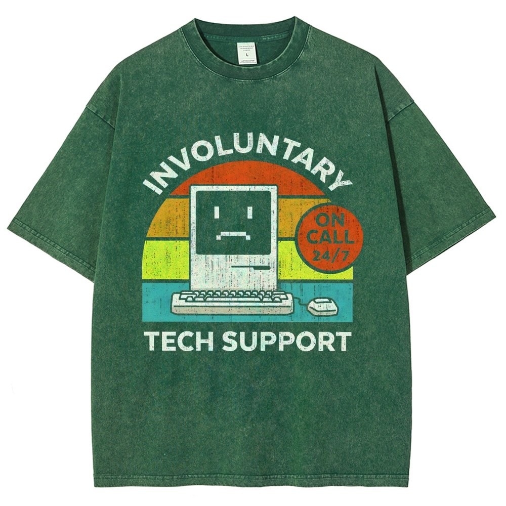 Involuntary Tech Support On Call All the time Vintage Distressed T-shirt