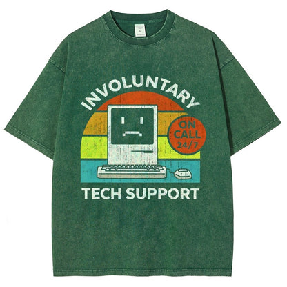 Involuntary Tech Support On Call All the time Vintage Distressed T-shirt