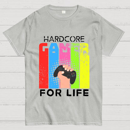 Hardcore Gamer for Life Geeky T-Shirt
