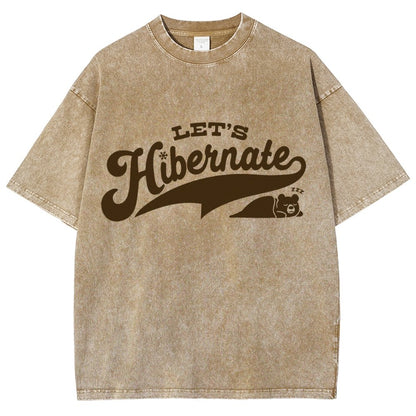Team Bear Let's Hibernate Vintage Distressed T-shirt